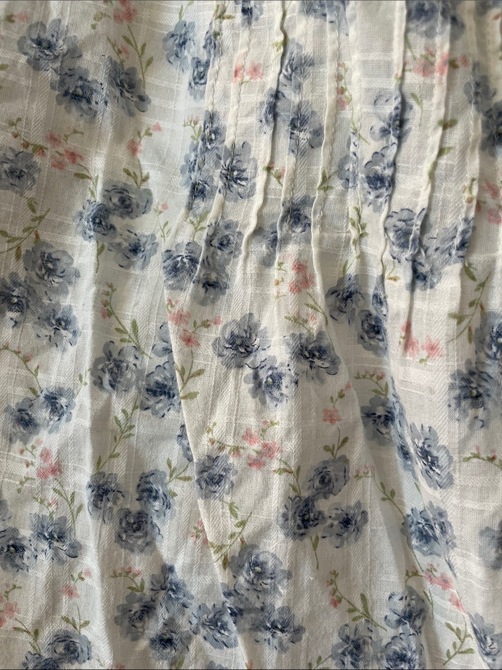 Lauren Ralph Lauren Cream Blouse with Blue and Pink Floral Print - Picture 5 of 6